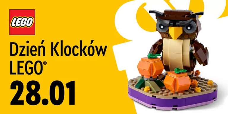 Zestaw LEGO Sowa 40497 za 1zł przy zakupie dowolnych klocków LEGO powyżej 69 zł - tylko 25.01-28.01