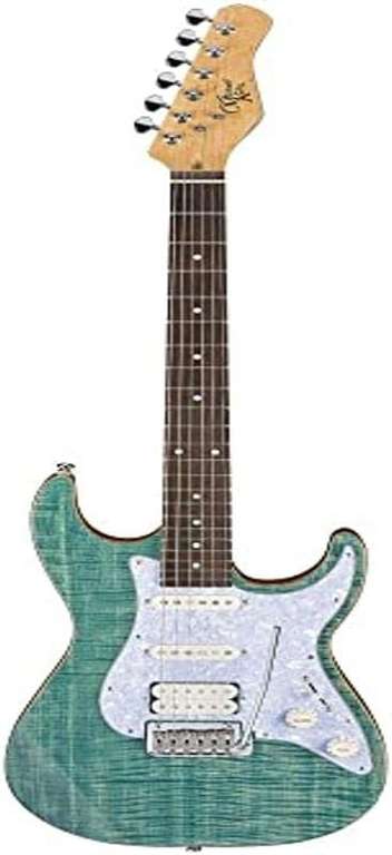 Gitara elektryczna typu stratocaster MIchael Kelly model 1963 SSH top z klonu płomienistego