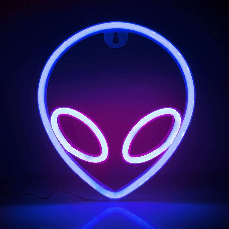 Lampa lampka LED neon alien kosmita zasilanie usb lub baterie