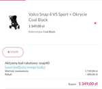 Wózek spacerowy Valco Snap 4 VS Sport + Okrycie Coal Black