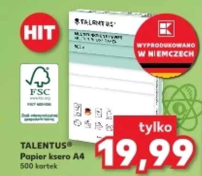 Papier ksero A4 Talentus 500 kartek Kaufland
