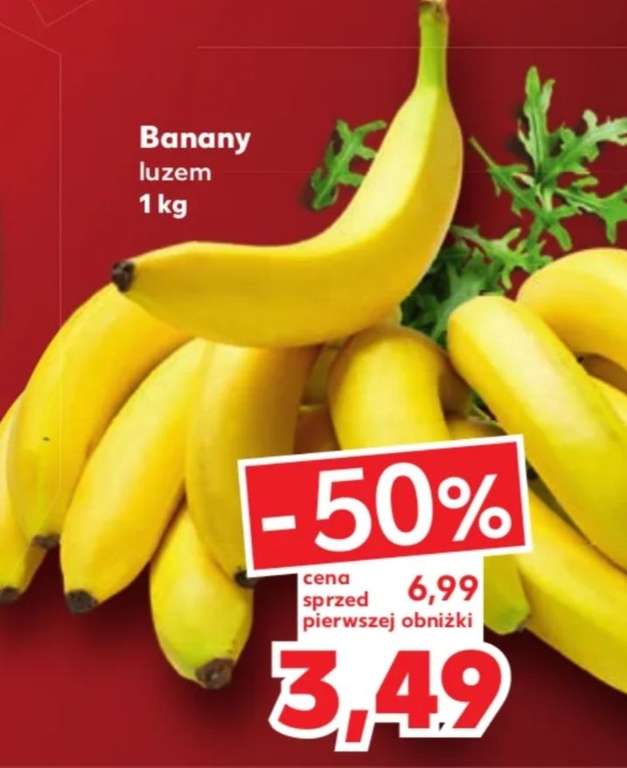 Banany 1kg 3.49PLN Kaufland Białystok