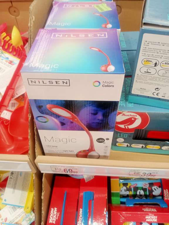 Lampa leed magic czerwona - Auchan Katowice