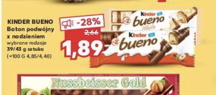 Kinder Bueno - wybrane rodzaj w sklepach Kaufland