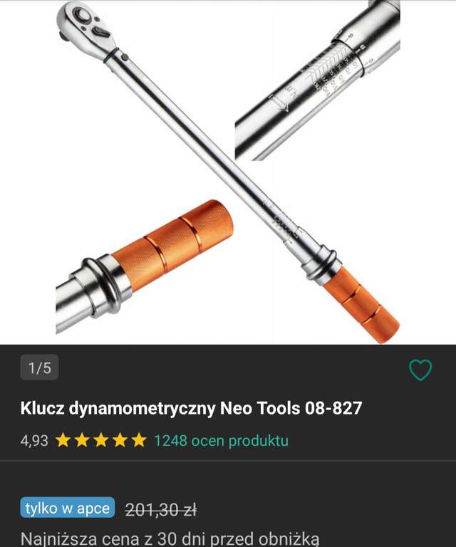 Klucz dynamometryczny Neo Tools 08-827 w aplikacji