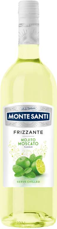 Wino bezalkoholowe MONTE SANTI MOJITO FRIZZANTE białe słodkie 750 ml 4 + 1 gratis