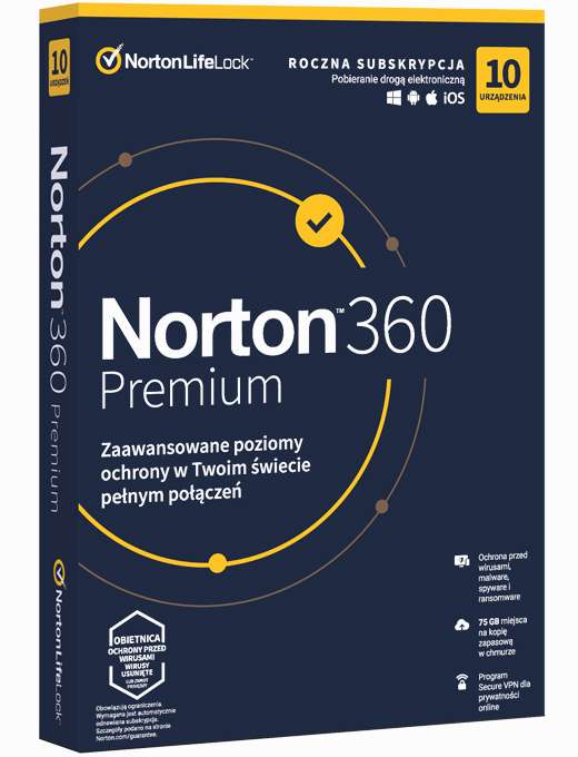 Norton 360 Deluxe / Premium (5 i 10 stanowisk)