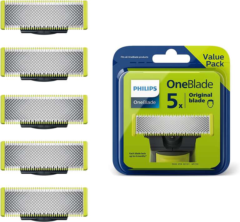 5x ostrza Philips OneBlade (33 zł / ostrze) @ Amazon