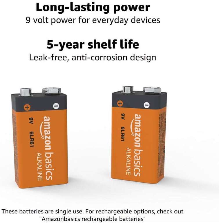 24 baterie alkaliczne Amazon Basics 9V (lub 24 baterie alkaliczne typu C 1.5V za 77,52zł)