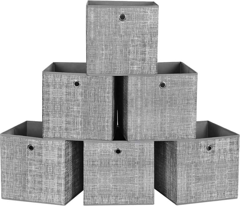 SONGMICS Składane pudełka do przechowywania 30x30x30 cm