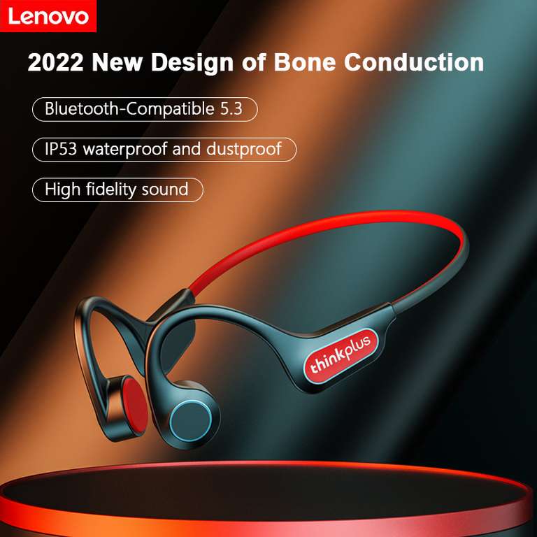 Słuchawki bezprzewodowe z przewodnictwem kostnym Lenovo X3 Pro (Bluetooth 5.3, IP56, 7 godzin grania) | Wysyłka z CN | $14.90 @ Aliexpress