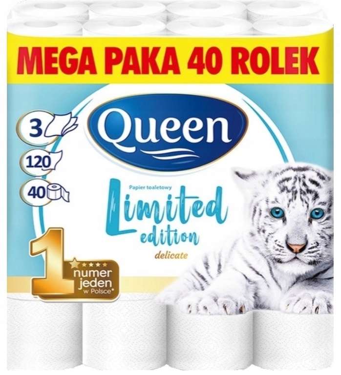 Papier toaletowy queen 40 rolek za 26,99 zł - Biedronka