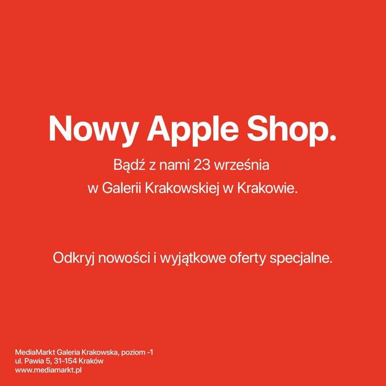 [Zbiorcza] Nowy Apple Shop w Media Markt Galeria Krakowska