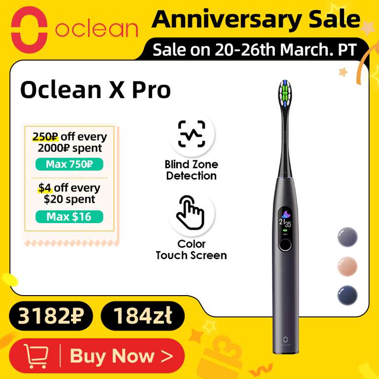 Szczoteczka soniczna Oclean X Pro $33.38