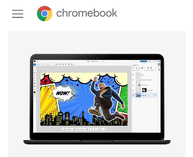 Adobe Photoshop 3 miesiące gratis dla właścicieli Chromebook Plus