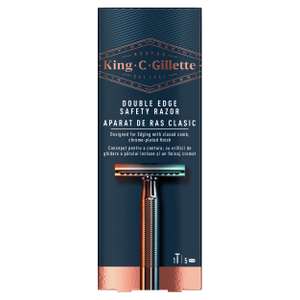 King C. Gillette zestaw: maszynka do golenia, 1 szt. + żyletki, 5 szt.