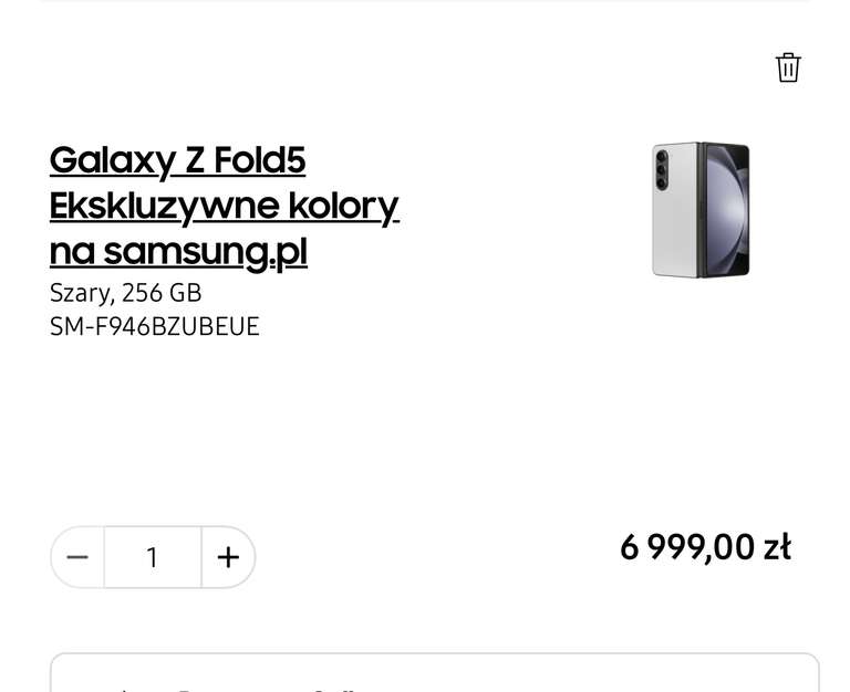 Smartfon Samsung Galaxy Z Fold 5 w ekskluzywnych kolorach + Galaxy Watch 6 44MM w prezencie. Możliwe 6220