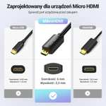 [Amazon.pl] UGREEN Adapter Micro HDMI na HDMI (męski na żeński) 4K@60Hz, 3D