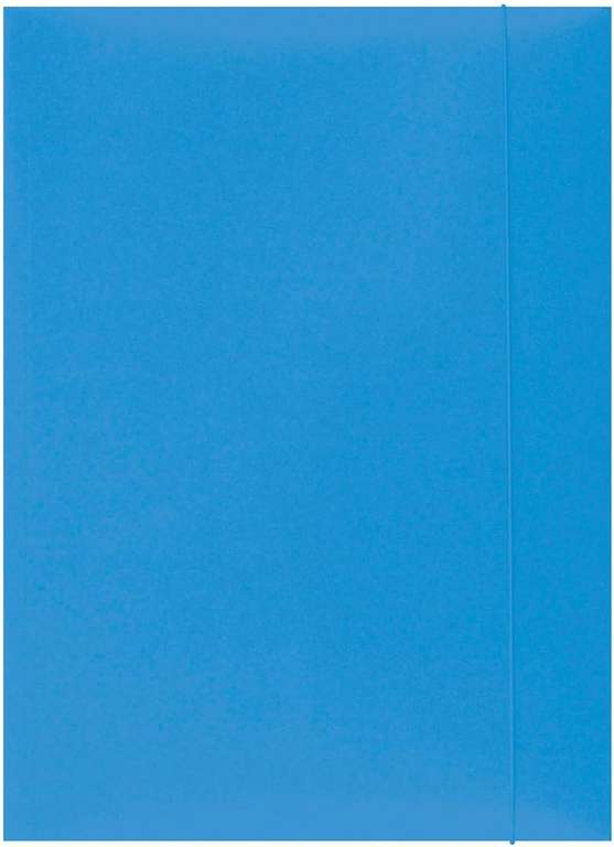 Teczka z gumką OFFICE PRODUCTS, karton A4 300gsm 3-skrzydłowa, niebieska i zielona