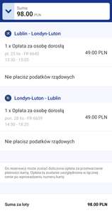 Loty Ryanair: Lublin - Londyn (Ltn) listopad/grudzień - 98zł w obie strony