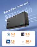 Baseus Powerbank, 20000mAh Power Bank Szybkie Ładowanie z Prime