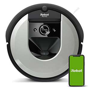 iRobot Roomba i7 (i7156) Odkurzacz robot sterowany przez aplikację, 2 gumowe szczotki, jasny srebrny@Amazon.de €360,73