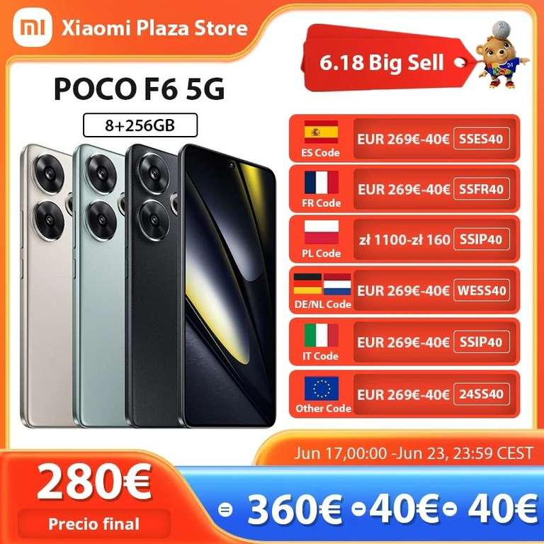 Smartfon POCO F6 12GB+512GB 120hz 6,67" z Hiszpanii