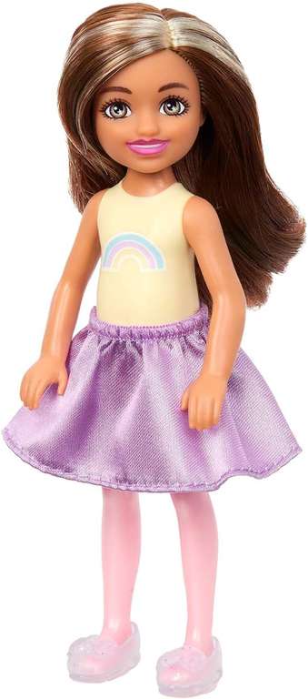 Barbie Cutie Reveal Chelsea Lew Lalka Seria Słodkie stylizacje Mała lalka w kostiumie lwa z 6 niespodziankami, w tym zmianą koloru, HKR21