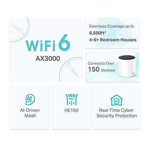 TP-Link Deco X55 Mesh Wi-Fi 6 AX3000 3-pak £198.49