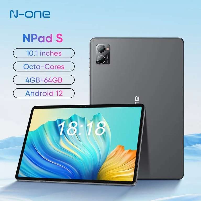 Tablet N-One NPad S 2023 10.1 calowy 1280x800 HD 4GB 64GB Android 12 MTK8183 8-rdzeniowe 6600mAh Dual WIFI BT5.0