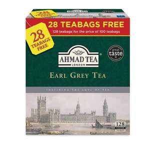 Herbata czarna ekspresowa Ahmad Tea Earl Gray 100+28 torebek gratis