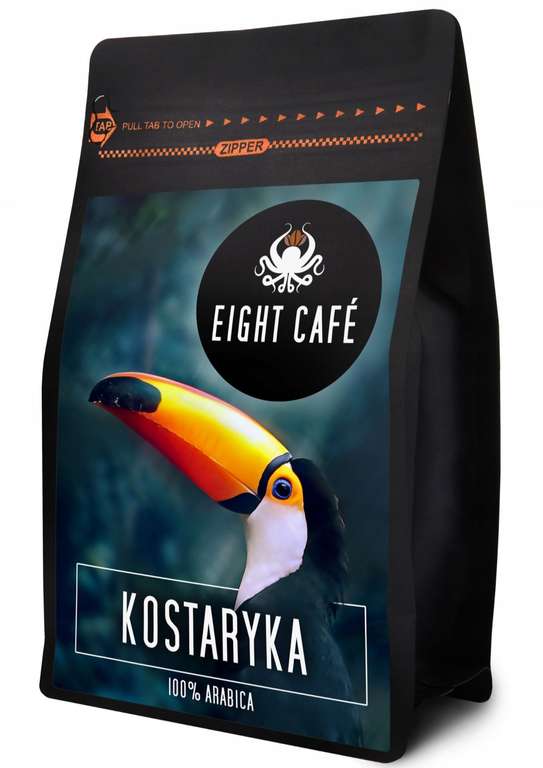 Kawa ziarnista Eight Cafe - Kostaryka, świeżo palona, 100% Arabica, 1kg