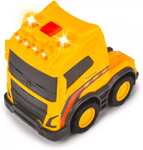 Dickie Toys 203725008 VOLVO Truck Team Duża zabawkowa ciężarówka laweta z przyczepą i ładowarką 32cm