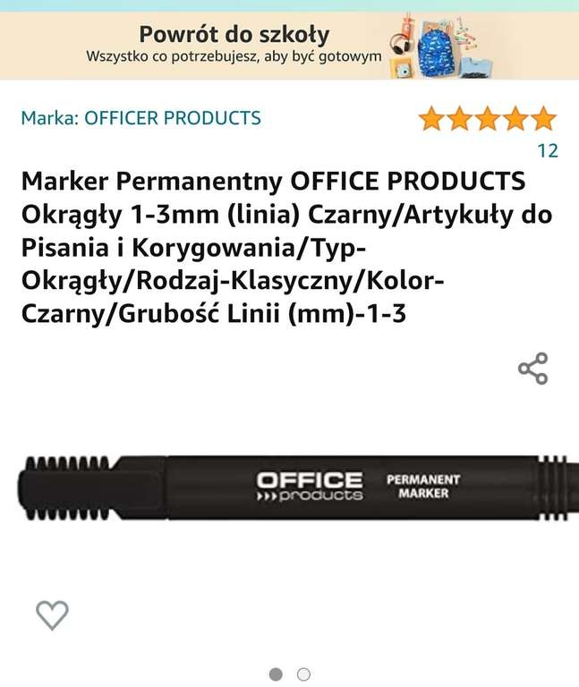 Marker permanentny OFFICE PRODUCTS