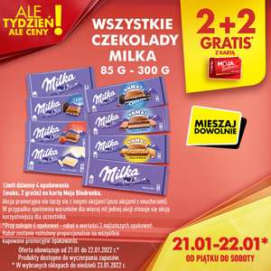 Wszystkie czekolady Milka - 2+2 gratis - Biedronka