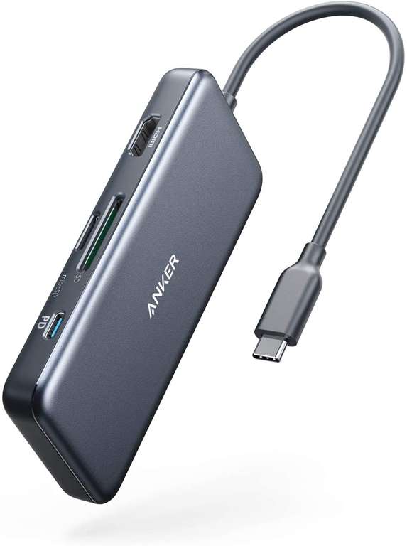 Anker Hub USB C, PowerExpand+ adapter USB C 7 w 1, z wejściem 4K HDMI