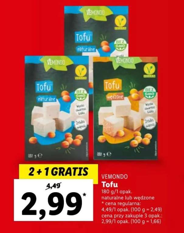 Tofu Vemondo 2+1 Gratis Lidl