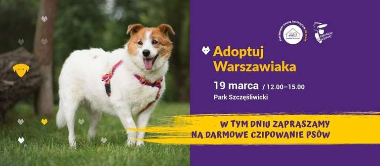 Darmowe chipowanie psów - 19.03 Park Szczęśliwicki - Warszawa