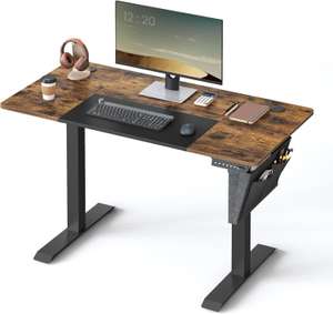 SONGMICS Elektryczne biurko z regulacją wysokości, 60 x 120 x (72-120) cm LSD015X01. Tylko Z Prime @Amazon