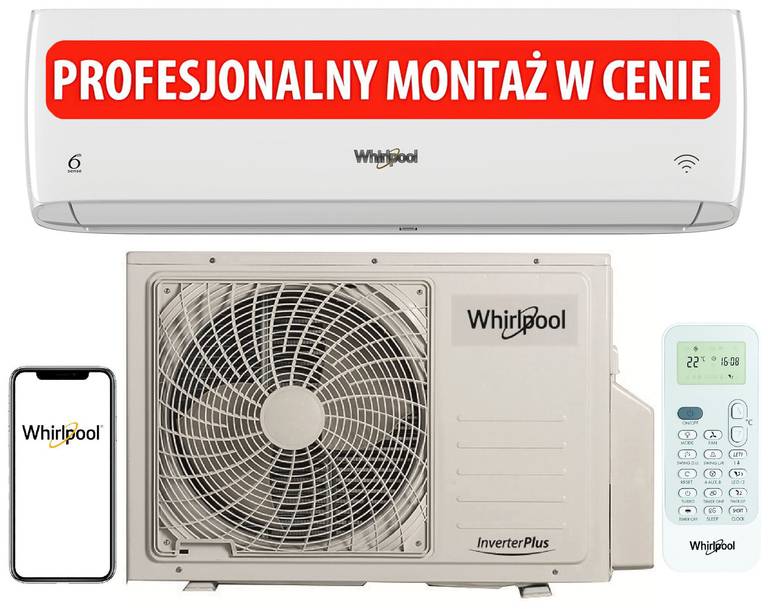 Klimatyzator Split WHIRLPOOL SPICR312WFI 3,4 KW z usługą montażu