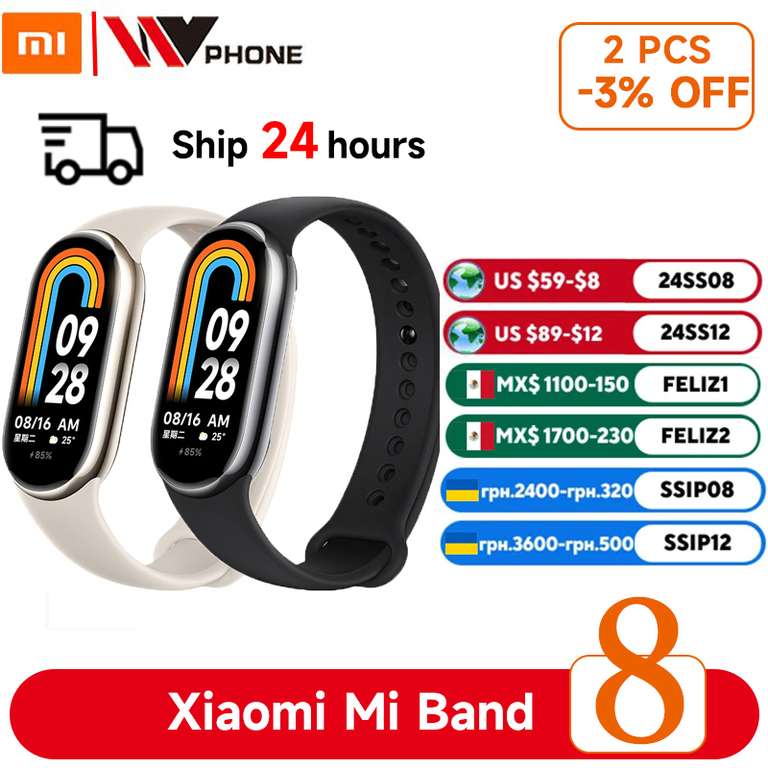 Xiaomi Band 8 cn $25,36