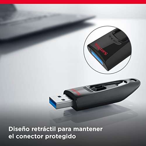 Pendrive SanDisk Ultra, 512 GB (SDCZ48512GG46) Amazon.es - 26,37€