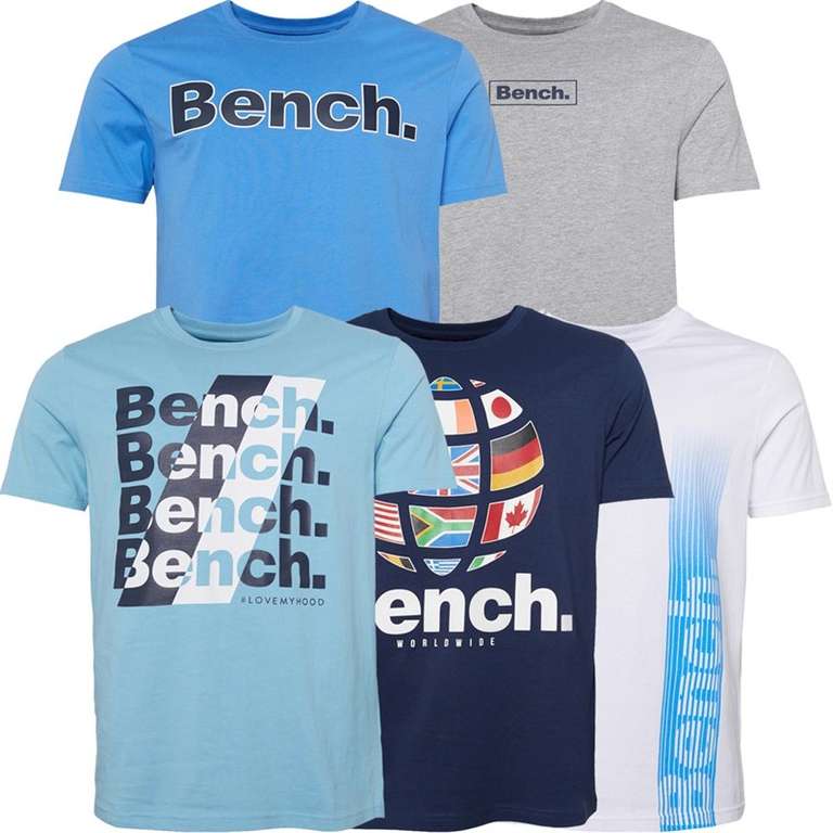 Pięciopak męskich t-shirtów Bench za 149zł-169zł (rozm.XS-2XL) @ MandM