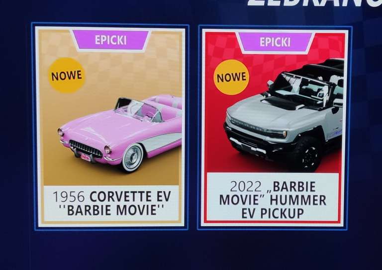 Corvette i Hummer z filmu "Barbie" w Forza Horizon 5
