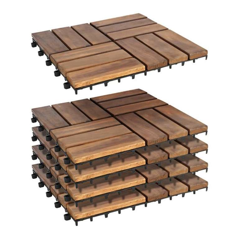 Płytki podłogowe z drewna akacjowego 5 szt. 30x30 cm 0,45 m²