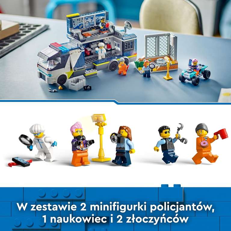 LEGO City 60418 Policyjna ciężarówka z laboratorium kryminalnym