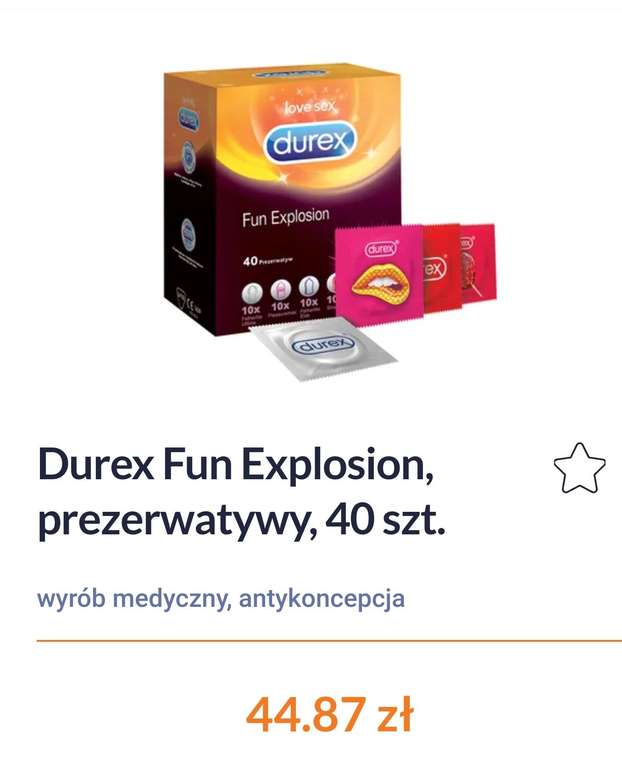 Durex Fun Explosion, prezerwatywy, 40 szt.