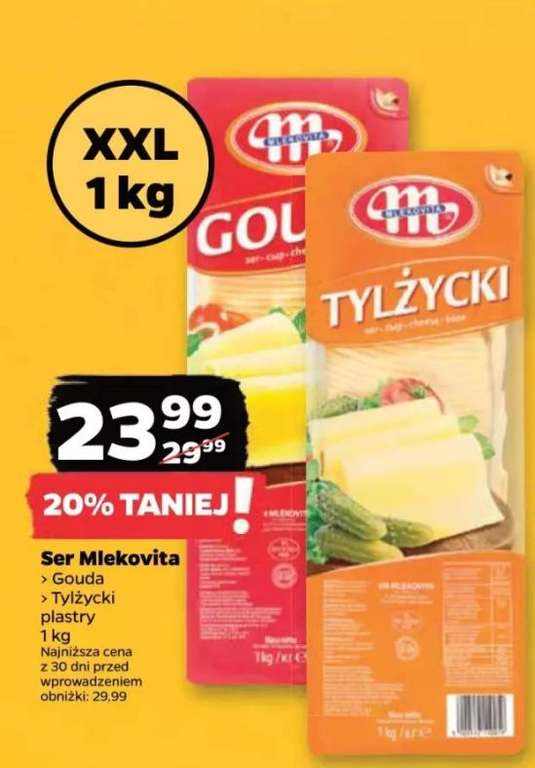 Ser Gouda/Tylżycki 1kg Netto