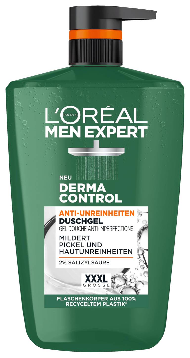 L'Oréal Men Expert Derma Control - żel pod prysznic i szampon dla mężczyzn 1 litr (oczyszczający bez podrażniania)