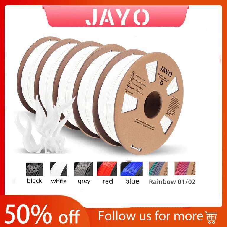 Filament PETG Jayo 5,5 kg, różne kolory (35,50 zł/kg), wysyłka z DE